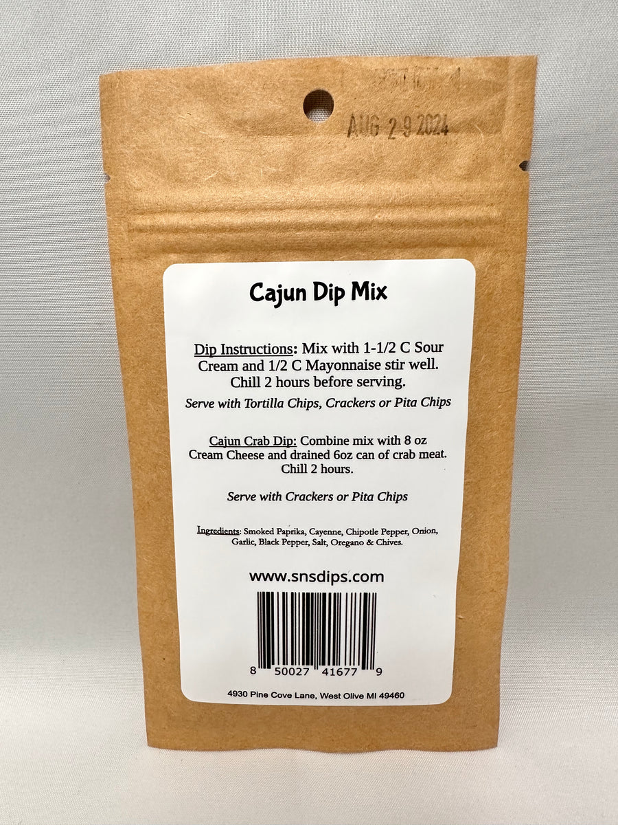 Cajun Spice Dip Mix SnS Dips
