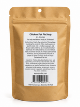 Load image into Gallery viewer, Family size chicken pot pie soup mix directions and ingredients label
