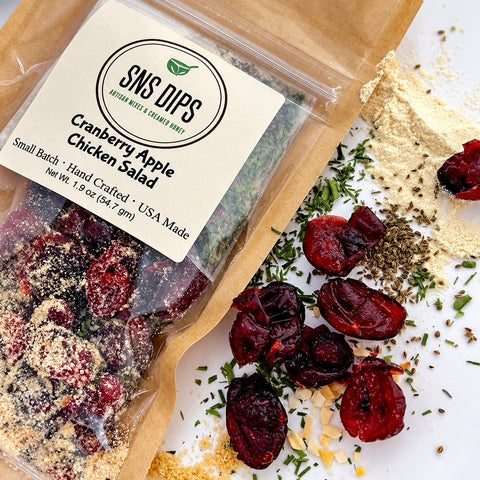 SnS Dips Cranberry Apple Chicken Salad Mix with dried cranberries, herbs and spices